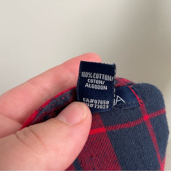 Vintage Y2K Grunge UK2LA Plaid Lace Up Closure Long Sleeve Top Red/Black Size S - Picture 6 of 8